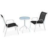 vidaXL Ensemble de bistro 3 pcs Acier Noir