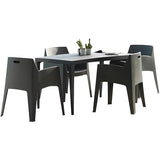 Chaise de jardin - Polyproprylène - Anthracite - SOROCA - 3