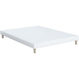 Sommier déco tapissier 160 x 200 cm 9 lattes - Blanc - ASTHENIS de YSMÉE