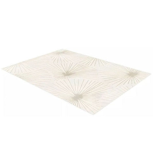 Tapis à motifs finition lurex doré LIVNO - 160 x 230 cm - Beige