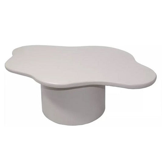 NEW - Table basse en métal - Crème - POLENDRA