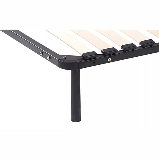 Lot de 6 pieds cylindriques pour cadre à lattes - Noirs - BOLGARE