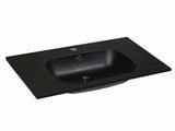 Vasque à encastrer en résine effet pierre - Noir - L80 x l46 cm - OKIWA