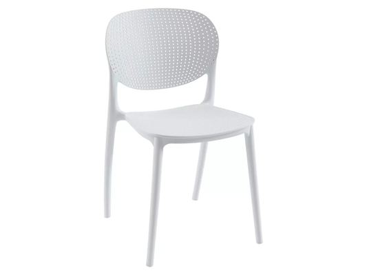 Chaise empilable en polypropylène - Blanc - CARETANE