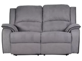 Canapé 2 places relax en microfibre HERNANI - Gris