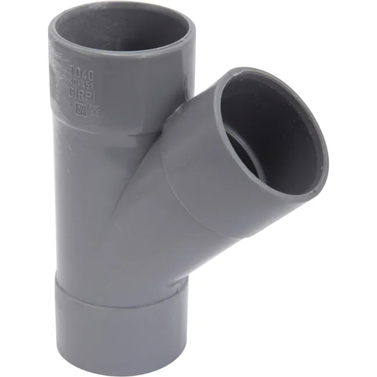 Culotte de branchement 45° en pvc à coller, femelle / femelle, D.40