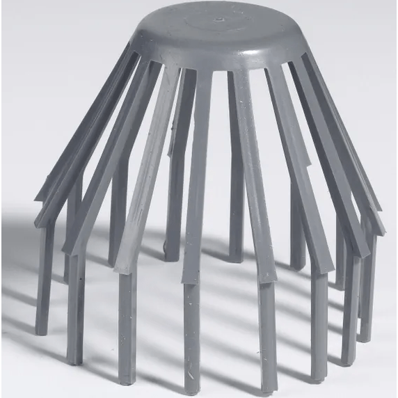 Crapaudine gris pvc D.100mm