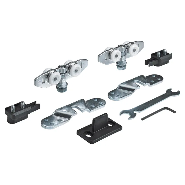 Ferrure acier pour porte coulissante HETTICH