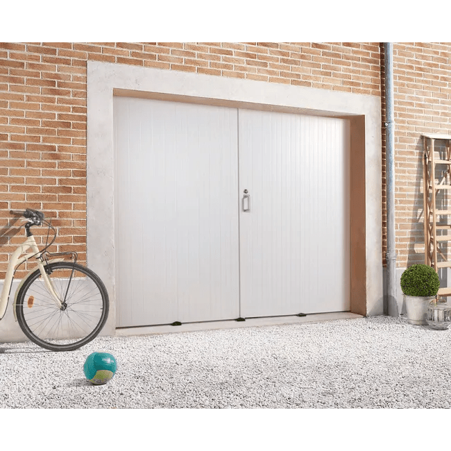 Porte garage pliante manuelle PRIMO PVC H.200 x l.240 blanc