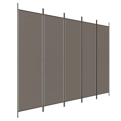 vidaXL Cloison de séparation 5 panneaux Anthracite 250x220 cm Tissu