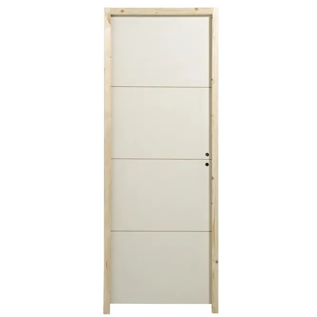Bloc-porte, sapin Milan H.204 x l.83 cm, poussant gauche