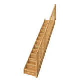 Escalier droit hêtre Deva 2, 13 marches rampe à droite ACM, l.76 cm