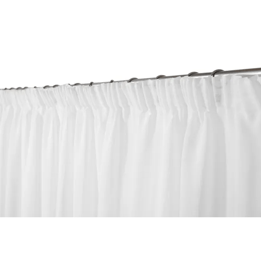 Voilage, Léo ruflette, blanc H.260 x l.140 cm