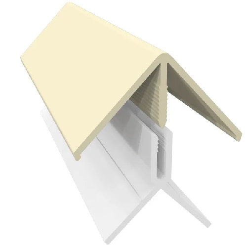 Coin extérieur pvc 45x45 FREEFOAM Faza / solid crème, proche du ral 1013 3 m