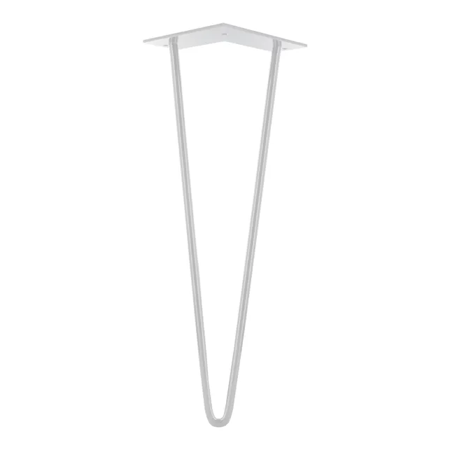Pied table basse design CIME fixe acier époxy blanc