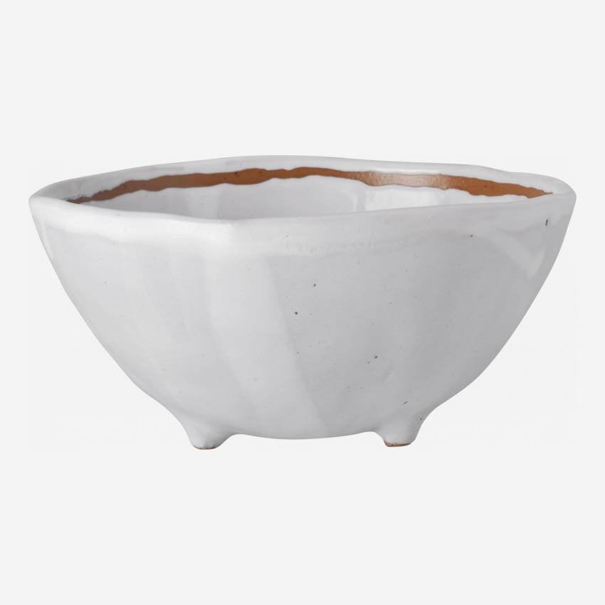 Bol en grès - 16 cm - Blanc - CLARA