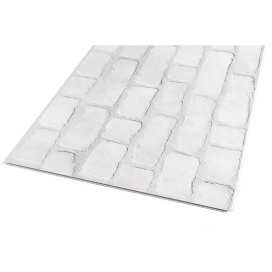 Dalle murale PVC Blanc mat bricks RENOWALL ARTENS L.70 x l.40 cm x Ep. 4,2 mm