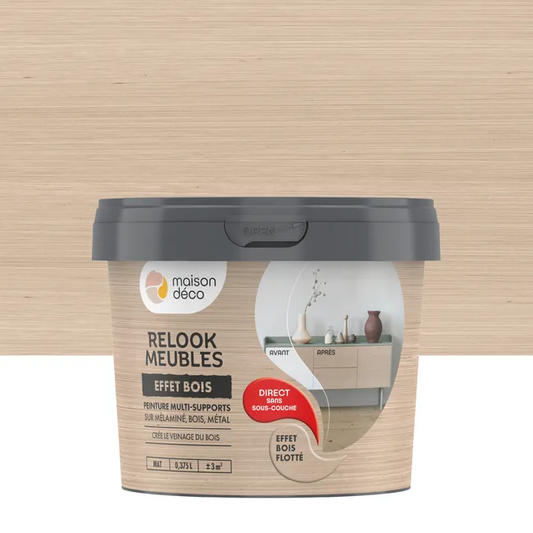Peinture Relook MAISON DECO effet bois flotté mat 375 ml