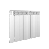 Radiateur eau chaude horizontal 880W, l.64xH.70cm blanc EQUATION Alurad