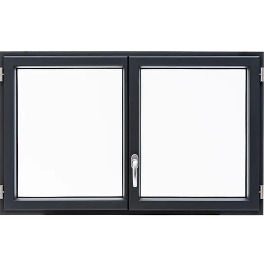 Fenêtre ouvrant à la française alu H75cm X L120cm cm, gris ant., 2 tirant droit