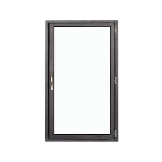 Fenêtre alu Essentiel H.95cmxl.60cm, gris ant., 1 vantail tirant droit