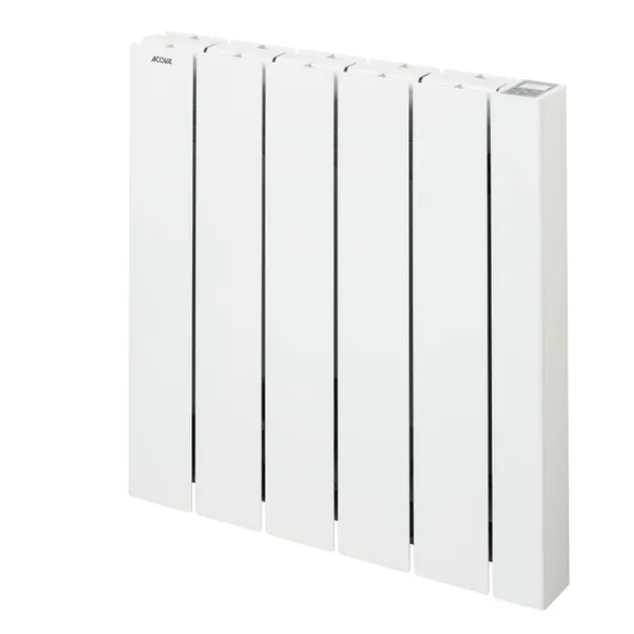 Radiateur électrique connecté à inertie fluide 1000W ACOVA Alcantara horizontal