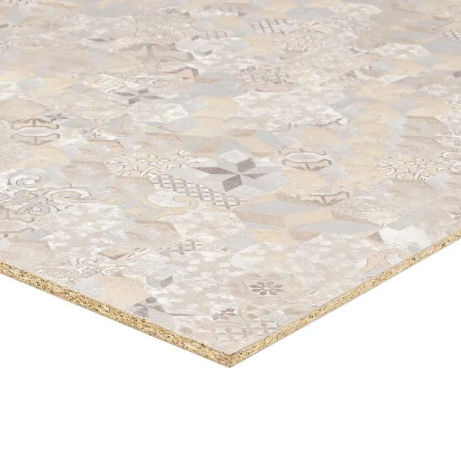 Crédence stratifié réversible Wall marbre/Arabesque brun H.64cm