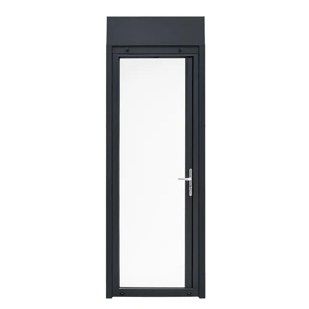 Pte fenêtre av. volet roul. alu Essentiel H.215xl.90cm gris ant. 1 vt tirant D