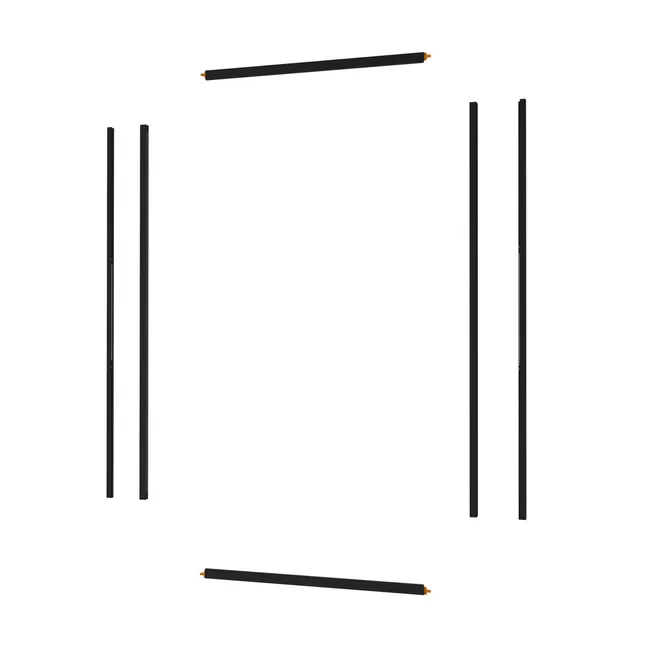 Profilé de finition coulissant noir, l.110 x H.190 cm, Easy