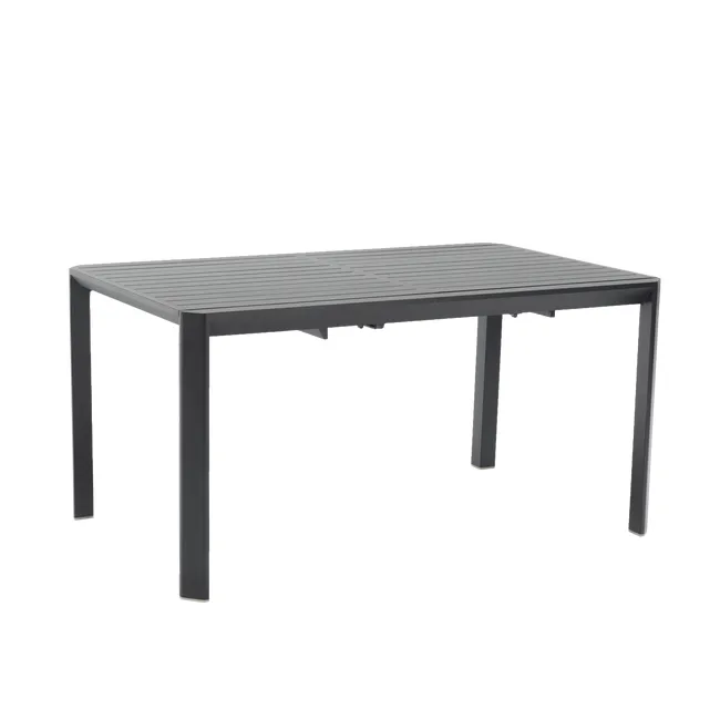 Table de jardin Idaho carré gris / argent 8 personnes