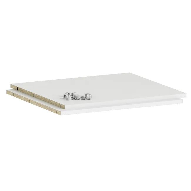 Lot de 2 étagères SPACEO Evo'M blanc pour caisson L.60 x P.54 cm