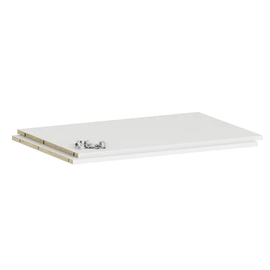 Lot de 2 étagères SPACEO Evo'M blanc pour caisson L.80 x P.54 cm