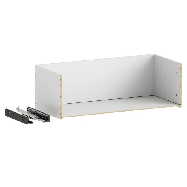 Structure de tiroir blanc H.25 cm pour caisson SPACEO Evo'M L.80 x P.38 cm