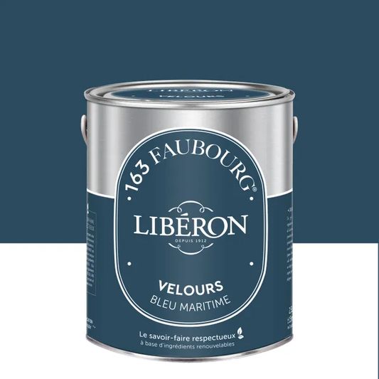 Peinture mur, boiserie bleu maritime velours LIBÉRON 163 faubourg 2.5l