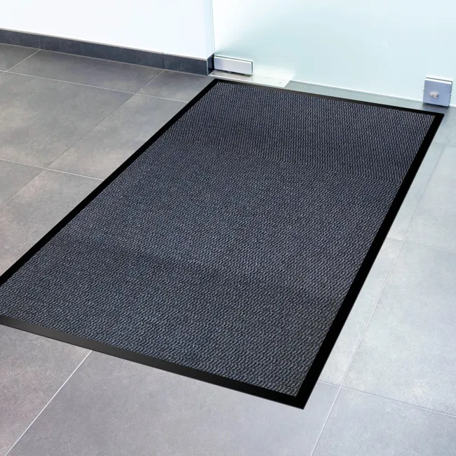 Tapis d'entrée bleu l.90 cm x L.150 cm, Cahors9015005