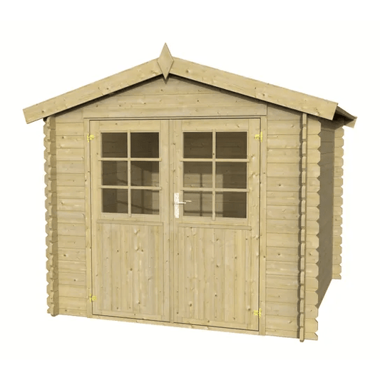 Abri de jardin bois WHITEWOOD Ldd abri valence 1 28mm 5m² Ep.28 mm, 5.29 m²