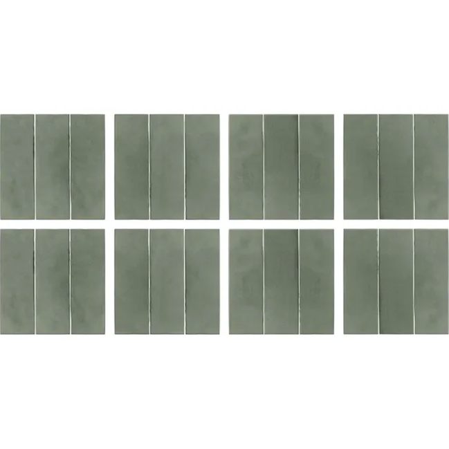 Lot de 8 plaques adhésives massa, vert, 20 cm x 20 cm