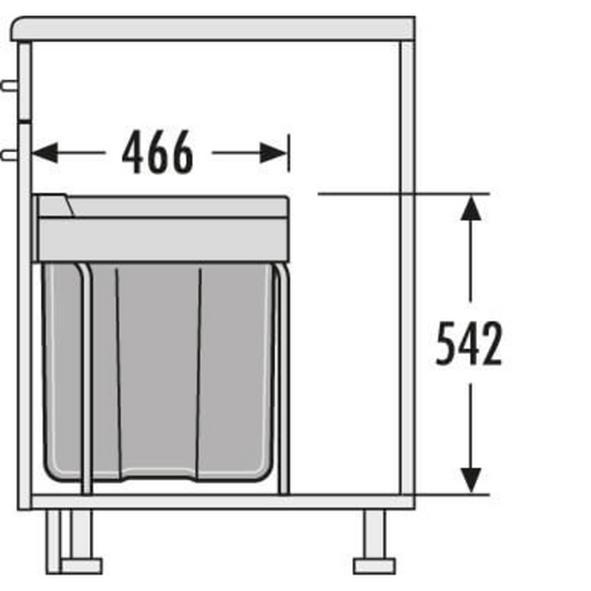 NEUF - Poubelle Hailo Easy-Cargo gris