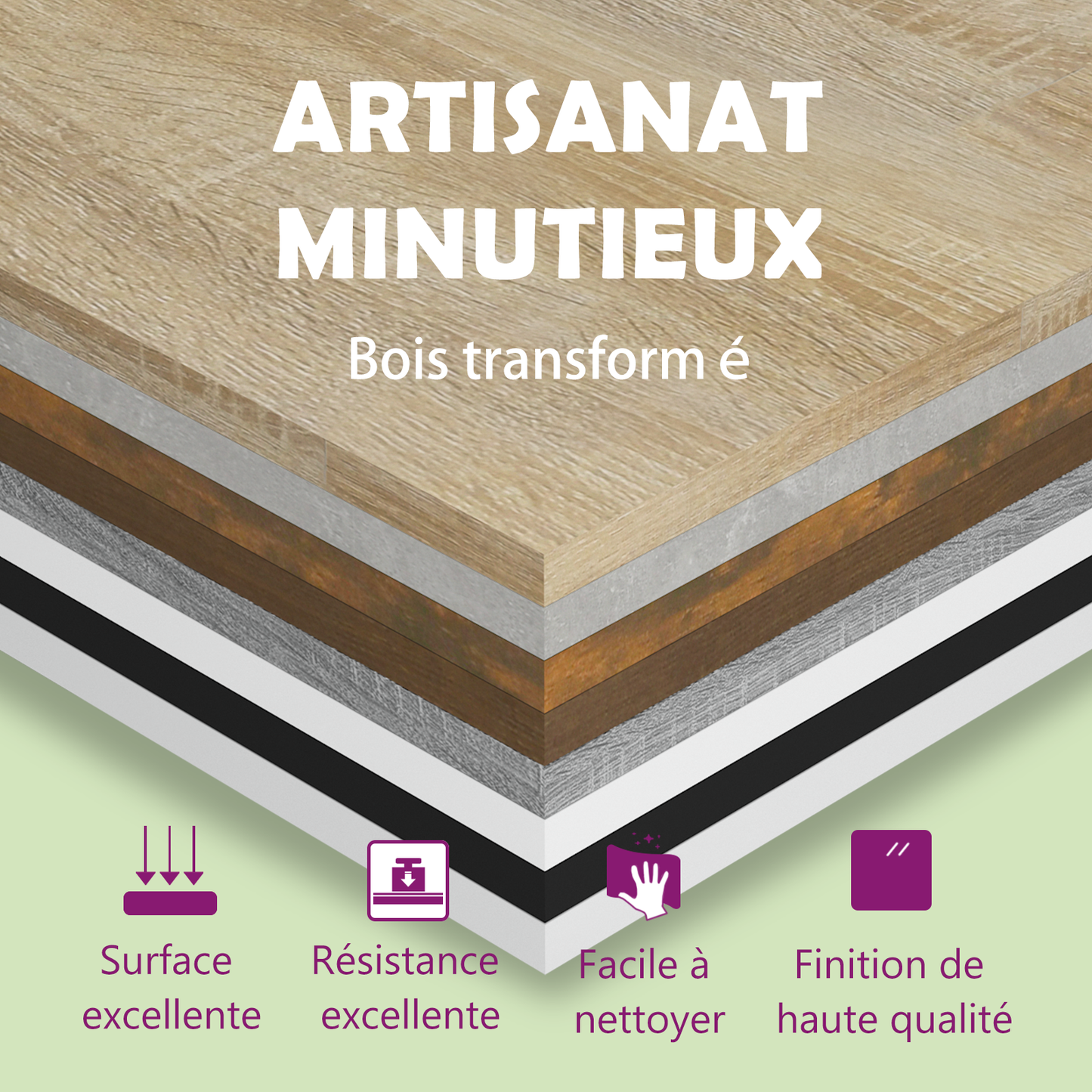 Tables de chevet flottantes 2 pcs Blanc bois d’ingénierie - vidaXL