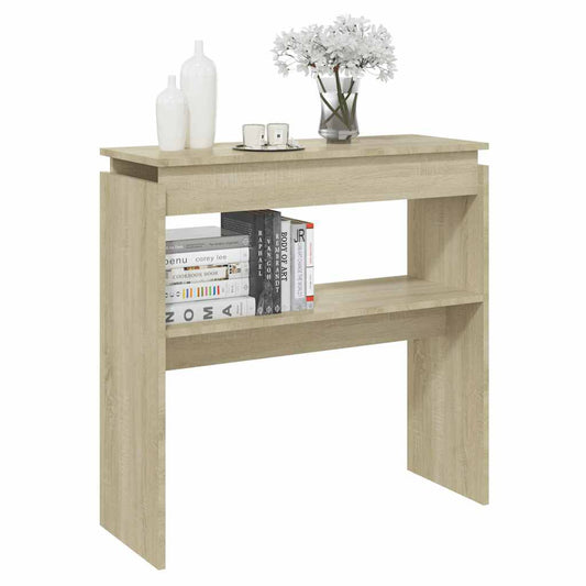 vidaXL Table console chêne sonoma 80x30x80 cm bois d'ingénierie