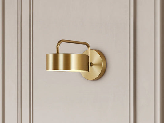 Applique murale style vintage en métal - L. 24 x H. 14.5 cm - Doré - OTILIE