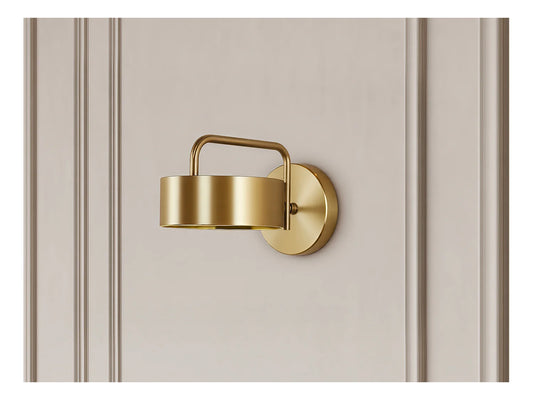 Applique murale style vintage en métal - L. 24 x H. 14.5 cm - Doré - OTILIE