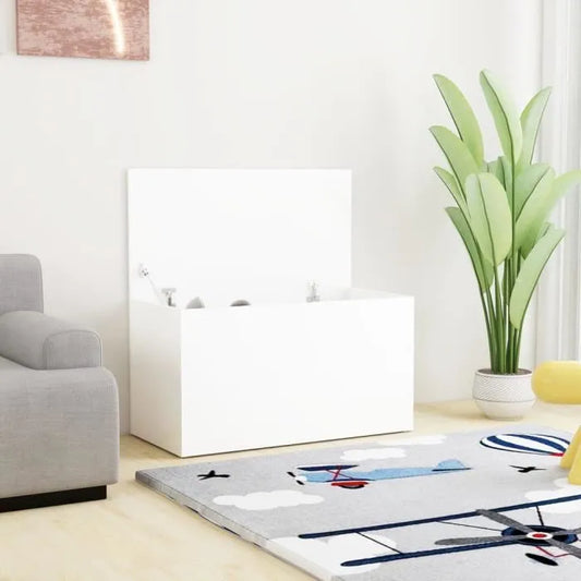 Coffre de rangement Blanc - VIDAXL - 84x42x46 cm - Bois d'ingénierie
