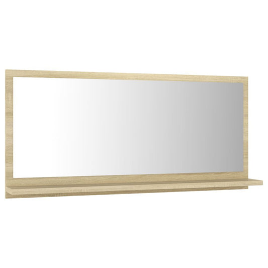 vidaXL Miroir de salle de bain Chêne sonoma 80x10,5x37 cm Aggloméré