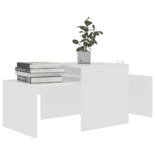 vidaXL Ensemble de tables basses Blanc 100x48x40 cm bois d’ingénierie