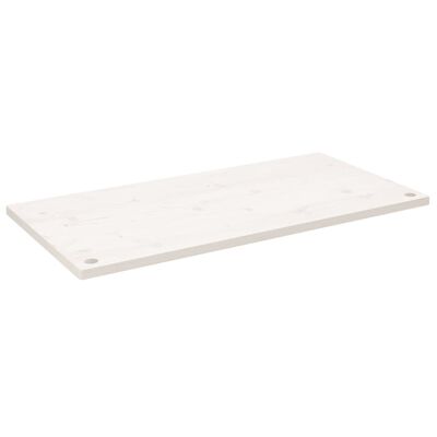 vidaXL Dessus de bureau blanc 110x55x2,5 cm bois massif de pin
