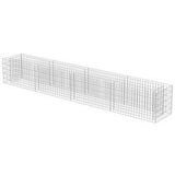 vidaXL Lit surélevé à gabion Acier galvanisé 360x50x50 cm