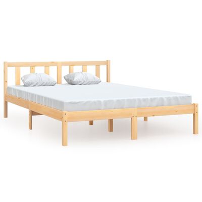 vidaXL Cadre de lit sans matelas bois de pin massif