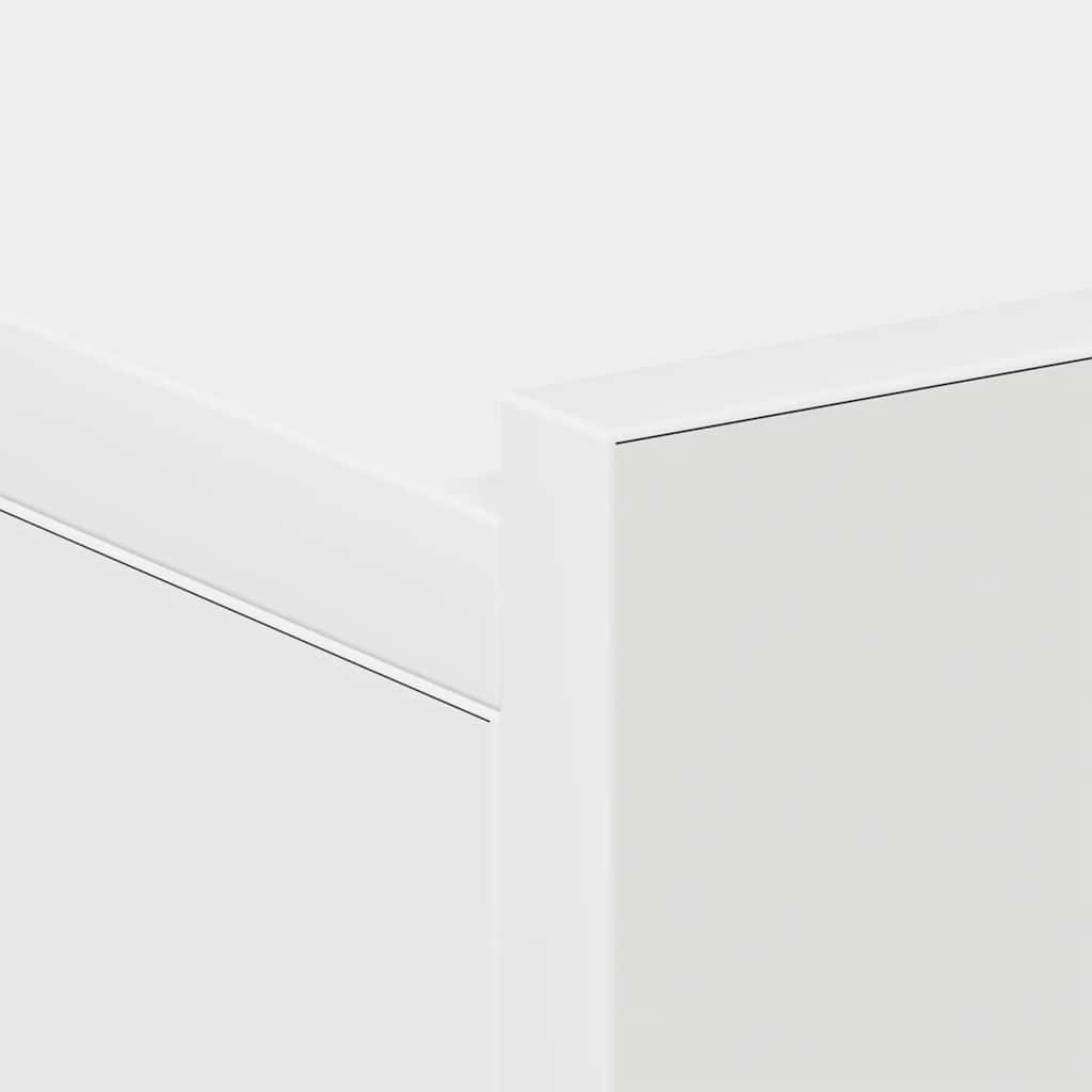 Tables de chevet flottantes 2 pcs Blanc bois d’ingénierie - vidaXL
