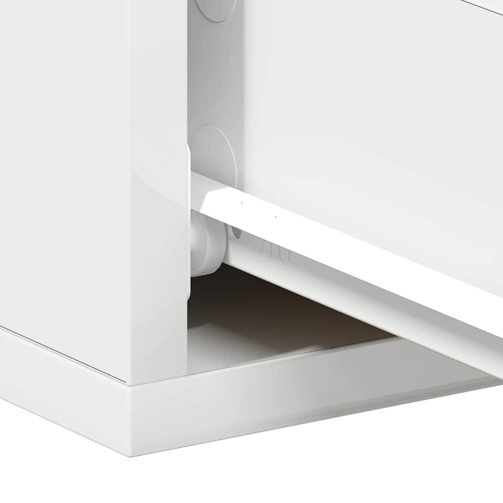 Tables de chevet flottantes 2 pcs Blanc bois d’ingénierie - vidaXL